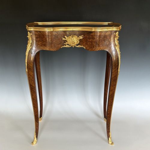 ANTIQUE ROSEWOOD ORMOLU MOUNTED BIJOUTERIE TABLE VITRINE BY FRANOIS LINKE - ADDITIONAL PHOTO 3