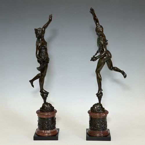 PAIR OF BRONZES MERCURY CERES AFTER GIAMBOLOGNA GRAND TOUR STYLE - ADDITIONAL PHOTO 7