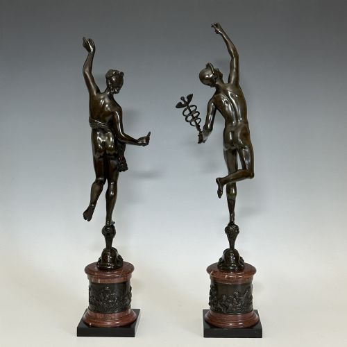 PAIR OF BRONZES MERCURY CERES AFTER GIAMBOLOGNA GRAND TOUR STYLE - ADDITIONAL PHOTO 8