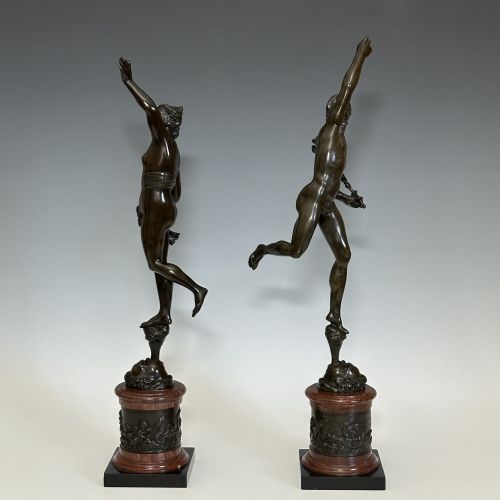 PAIR OF BRONZES MERCURY CERES AFTER GIAMBOLOGNA GRAND TOUR STYLE - ADDITIONAL PHOTO 9