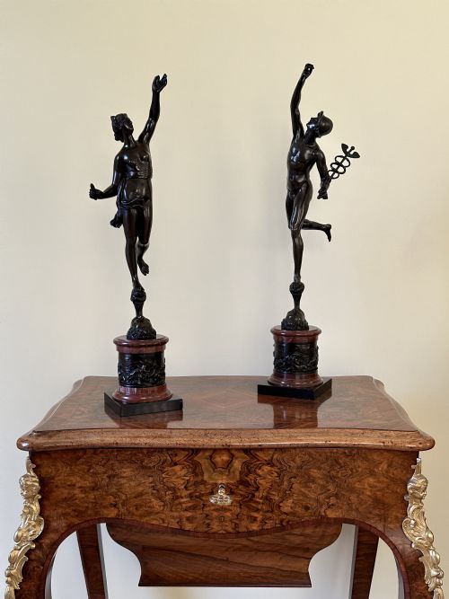 PAIR OF BRONZES MERCURY CERES AFTER GIAMBOLOGNA GRAND TOUR STYLE - ADDITIONAL PHOTO 10