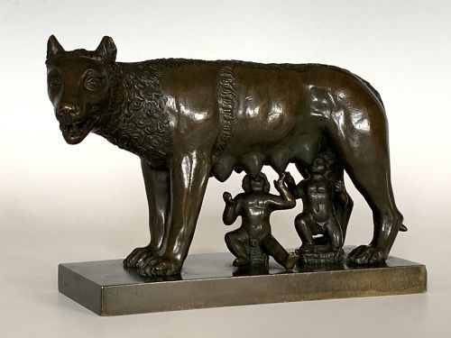 19th century capitoline wolf grand tour bronze - CATEGORY: ANTIQUE SCULPTURES - DATED 19TH CENTURY