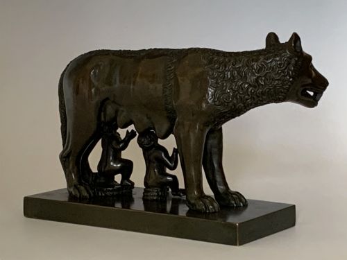 19TH CENTURY CAPITOLINE WOLF GRAND TOUR BRONZE - ADDITIONAL PHOTO 1
