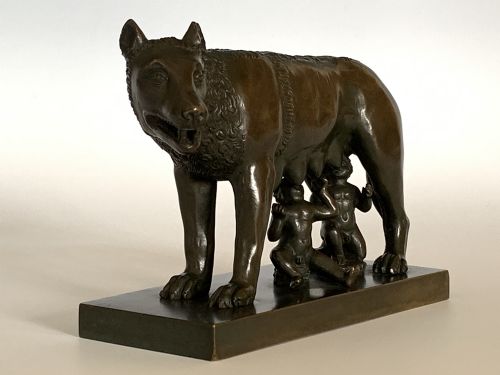 19TH CENTURY CAPITOLINE WOLF GRAND TOUR BRONZE - ADDITIONAL PHOTO 3