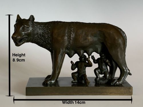 19TH CENTURY CAPITOLINE WOLF GRAND TOUR BRONZE - ADDITIONAL PHOTO 4
