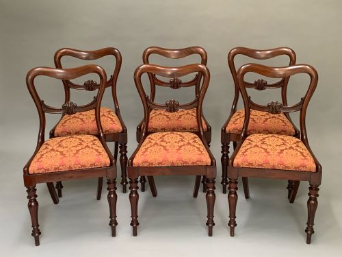 SET OF SIX VICTORIAN MAHOGANY DINING CHAIRS - ADDITIONAL PHOTO 1