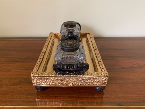 GEORGE IV ORMOLU BRONZE DESK STAND - ADDITIONAL PHOTO 3