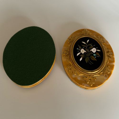 VICTORIAN PAIR OF PIETRA DURA PAPERWEIGHTS GRAND TOUR STYLE - ADDITIONAL PHOTO 3
