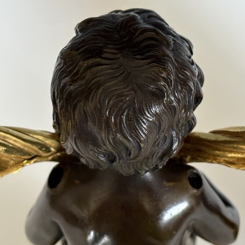 LOUIS XVI STYLE ORMOLU MARBLE CANDELABRA - ADDITIONAL PHOTO 6