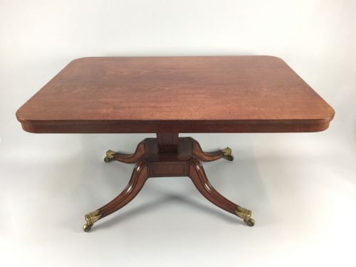 GEORGE III MAHOGANY TILTTOP BREAKFAST CENTRE DINING TABLE - ADDITIONAL PHOTO 3