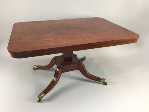 GEORGE III MAHOGANY TILTTOP BREAKFAST CENTRE DINING TABLE - ADDITIONAL PHOTO 4