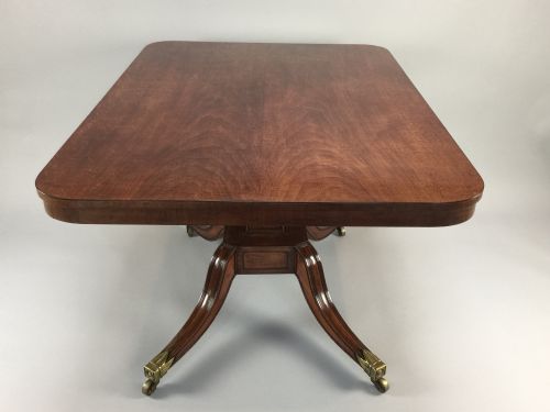 GEORGE III MAHOGANY TILTTOP BREAKFAST CENTRE DINING TABLE - ADDITIONAL PHOTO 5