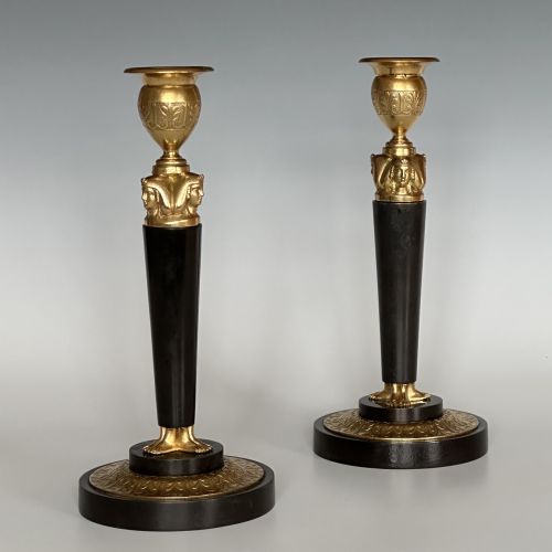 french empire candlesticks claude galle - CATEGORY: ANTIQUE LIGHTING - DATED 19TH CENTURY