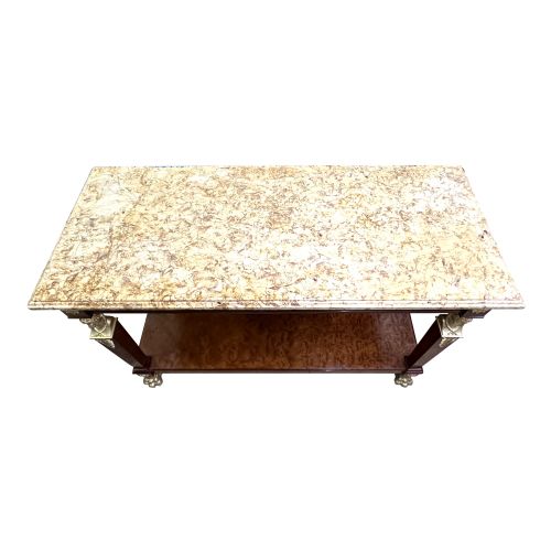FRENCH EMPIRE REVIVAL MAHOGANY ORMOLU MOUNTED CONSOLE TABLE - ADDITIONAL PHOTO 2