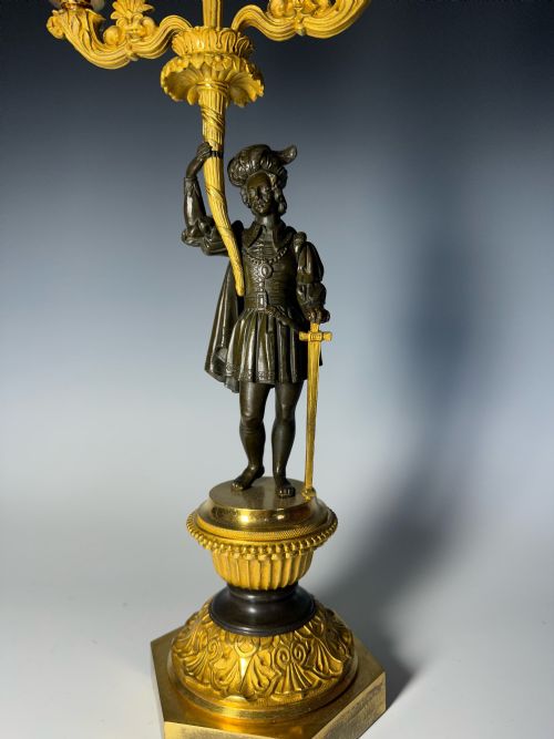 PAIR OF 19TH CENTURY FRENCH CHARLES X ORMOLU CANDELABRA - ADDITIONAL PHOTO 1