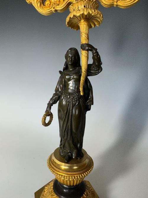 PAIR OF 19TH CENTURY FRENCH CHARLES X ORMOLU CANDELABRA - ADDITIONAL PHOTO 4