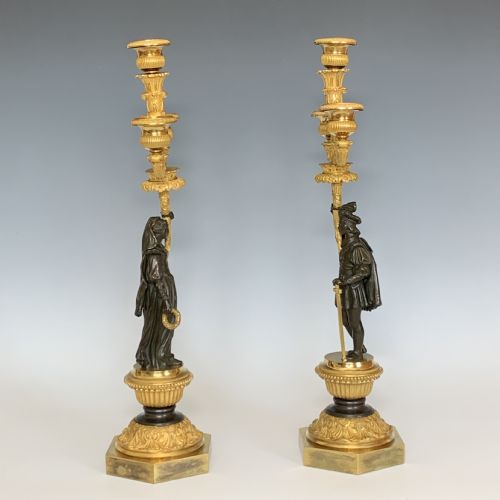 PAIR OF 19TH CENTURY FRENCH CHARLES X ORMOLU CANDELABRA - ADDITIONAL PHOTO 5