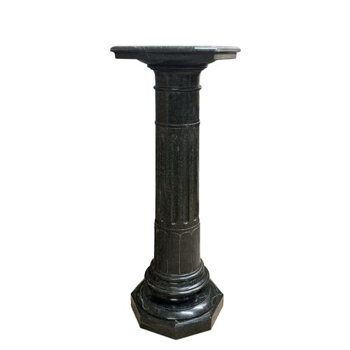 italian serpentine marble column - CATEGORY: ANTIQUE MISCELLANEOUS - DATED 1880
