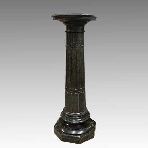 ITALIAN SERPENTINE MARBLE COLUMN - ADDITIONAL PHOTO 1
