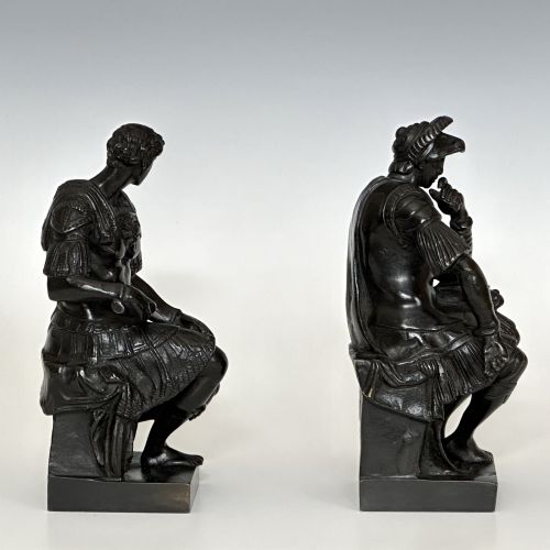 PAIR OF GRAND TOUR BRONZES FIGURES LORENZO GIULIANO MEDICI - ADDITIONAL PHOTO 1