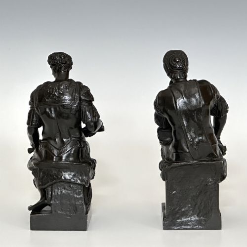 PAIR OF GRAND TOUR BRONZES FIGURES LORENZO GIULIANO MEDICI - ADDITIONAL PHOTO 3