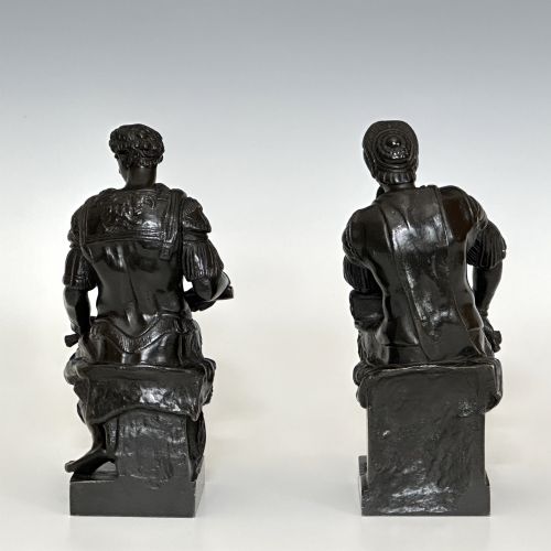 PAIR OF GRAND TOUR BRONZES FIGURES LORENZO GIULIANO MEDICI - ADDITIONAL PHOTO 5