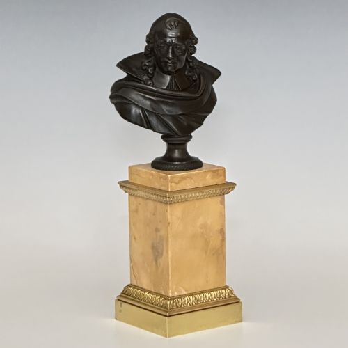 FRENCH BRONZE BUST OF PIERRE CORNEILLE - ADDITIONAL PHOTO 1