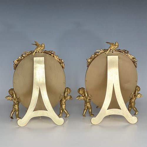 A PAIR OF FRENCH ORMOLU EASEL MIRRORS - ADDITIONAL PHOTO 4