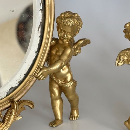 A PAIR OF FRENCH ORMOLU EASEL MIRRORS - ADDITIONAL PHOTO 5