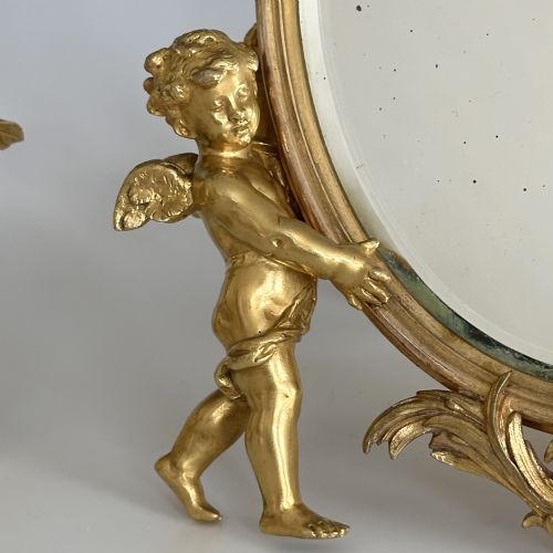 A PAIR OF FRENCH ORMOLU EASEL MIRRORS - ADDITIONAL PHOTO 7