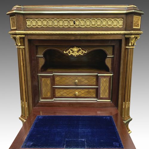 MAISON KRIEGER FRENCH MARQUETRY INLAID SECRETAIRE SEMANIER - ADDITIONAL PHOTO 4