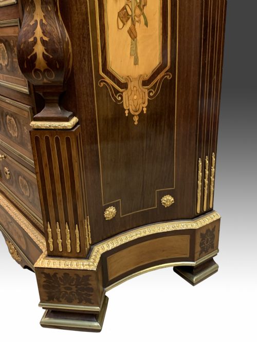 MAISON KRIEGER FRENCH MARQUETRY INLAID SECRETAIRE SEMANIER - ADDITIONAL PHOTO 5
