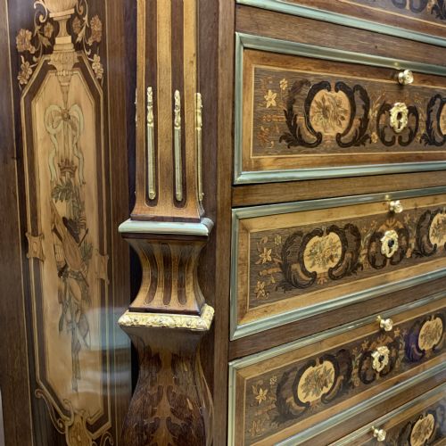 MAISON KRIEGER FRENCH MARQUETRY INLAID SECRETAIRE SEMANIER - ADDITIONAL PHOTO 8