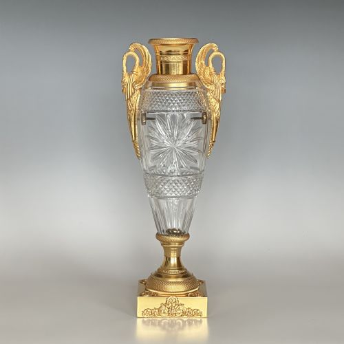 french empire ormolu mounted glass vase - CATEGORY: ANTIQUE GLASS - DATED 19TH CENTURY