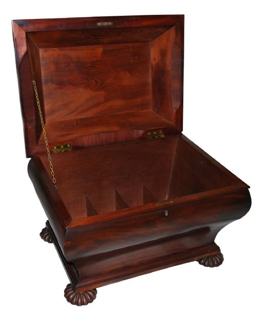 ANTIQUE GEORGE IV MAHOGANY CELLARETTE - ADDITIONAL PHOTO 3