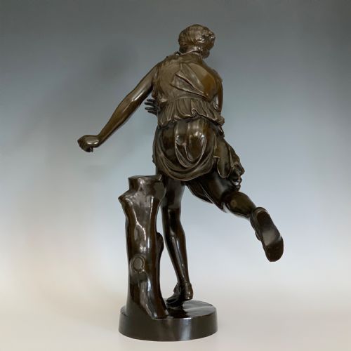 PAIR OF LATE 19TH CENTURY FRENCH BRONZE FIGURES HIPPOMNE ATALANTE - ADDITIONAL PHOTO 8