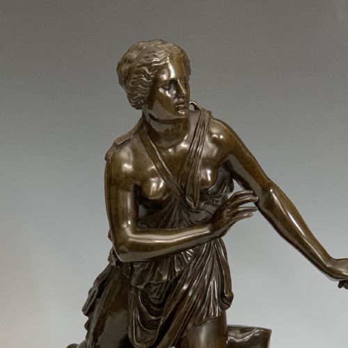 PAIR OF LATE 19TH CENTURY FRENCH BRONZE FIGURES HIPPOMNE ATALANTE - ADDITIONAL PHOTO 9