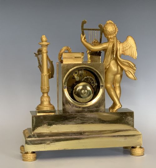 19TH CENTURY FRENCH EMPIRE MANTEL CLOCK - ADDITIONAL PHOTO 4