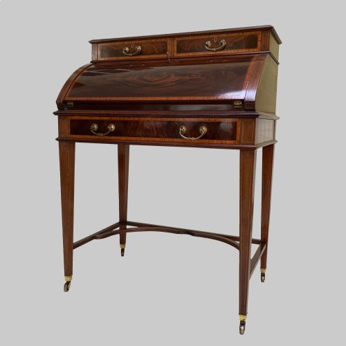 LATE VICTORIAN MAHOGANY BUREAU PROBABLY MAPLES CO - ADDITIONAL PHOTO 2