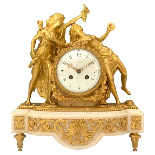 FINE FRENCH ORMOLU MANTEL CLOCK LOUIS XVI STYLE AFTER REMOND - ADDITIONAL PHOTO 1