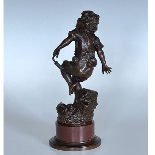ANTIQUE BRONZE LOBSTER BOY BY CARL KAUBA - ADDITIONAL PHOTO 1