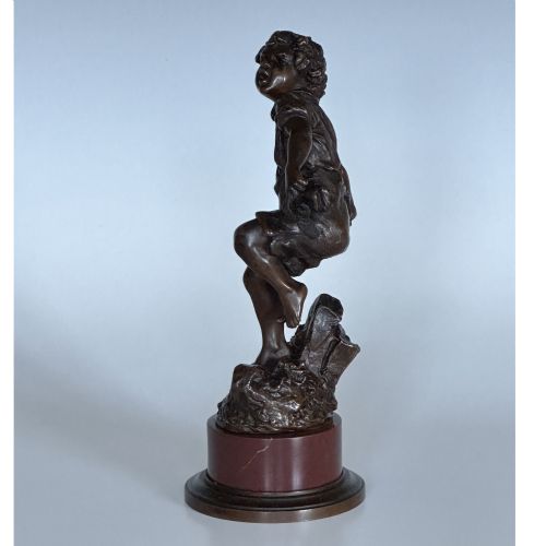 ANTIQUE BRONZE LOBSTER BOY BY CARL KAUBA - ADDITIONAL PHOTO 2