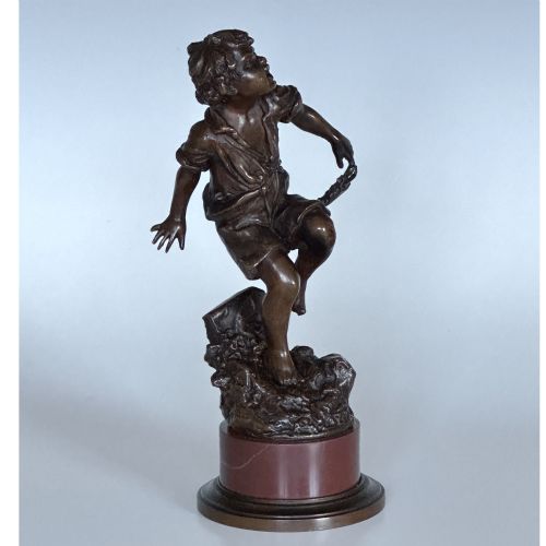 ANTIQUE BRONZE LOBSTER BOY BY CARL KAUBA - ADDITIONAL PHOTO 3
