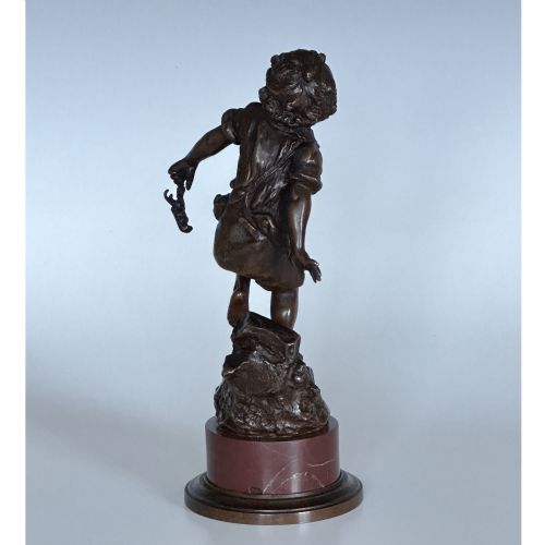 ANTIQUE BRONZE LOBSTER BOY BY CARL KAUBA - ADDITIONAL PHOTO 4