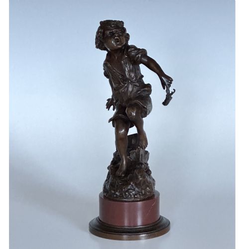 ANTIQUE BRONZE LOBSTER BOY BY CARL KAUBA - ADDITIONAL PHOTO 5