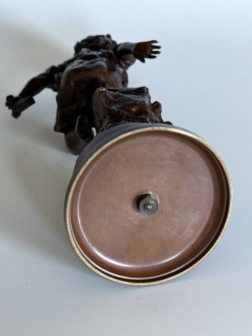 ANTIQUE BRONZE LOBSTER BOY BY CARL KAUBA - ADDITIONAL PHOTO 6