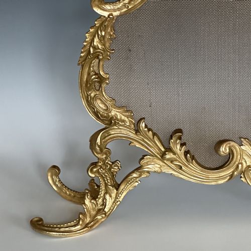 ANTIQUE FRENCH LOUIS STYLE ORMOLU FIRE SCREEN - ADDITIONAL PHOTO 3