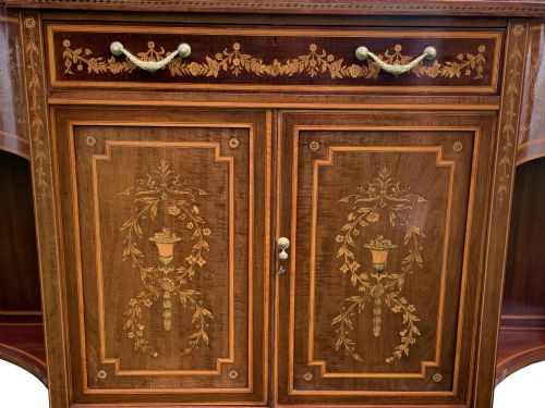 EDWARDS ROBERTS MAHOGANY MARQUETRY CABINET - ADDITIONAL PHOTO 2