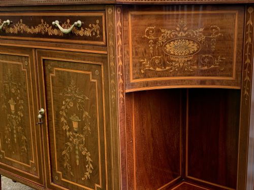 EDWARDS ROBERTS MAHOGANY MARQUETRY CABINET - ADDITIONAL PHOTO 3