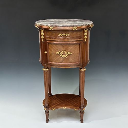 FRENCH MAHOGANY BEDSIDE TABLE DE NUIT FRANOIS LINKE - ADDITIONAL PHOTO 4